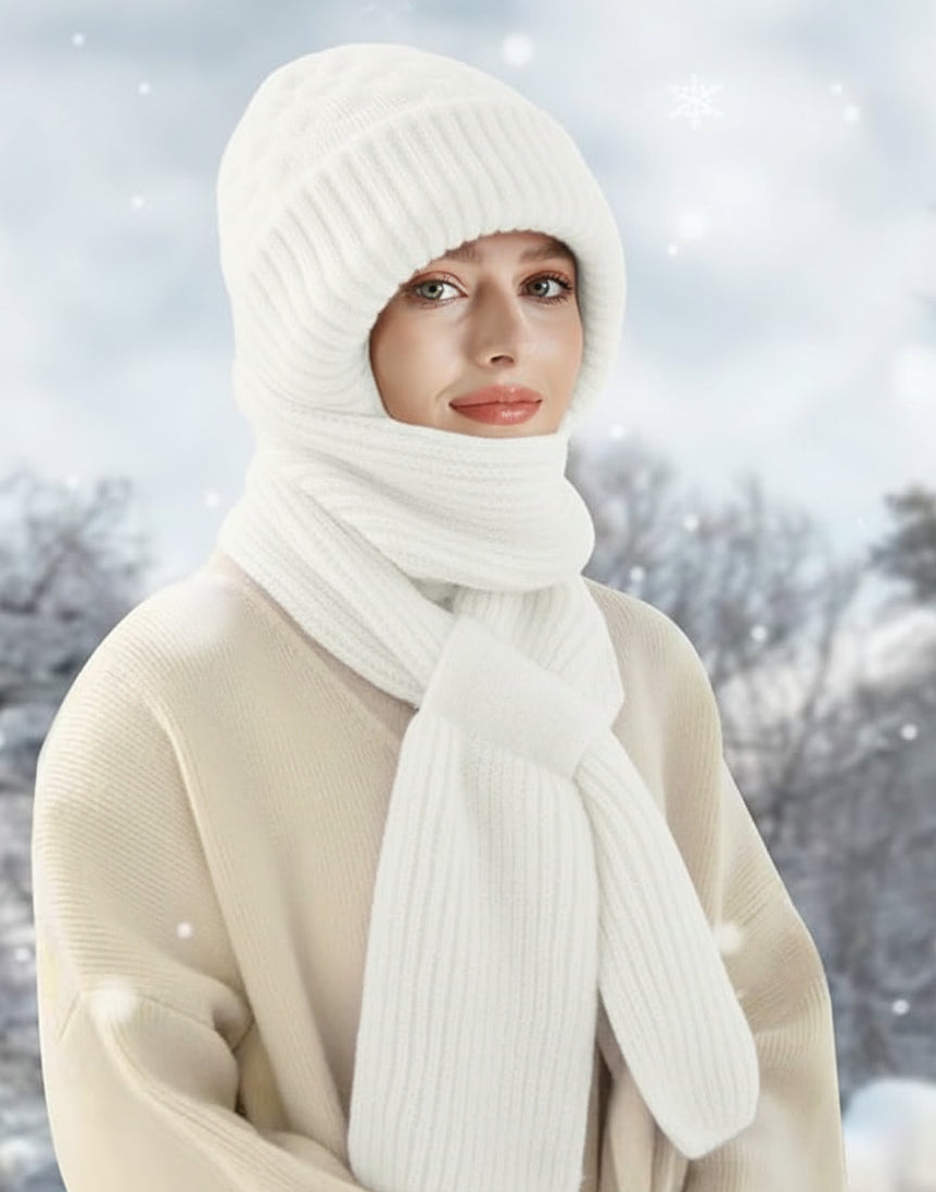 Integrated Ear Protection Windproof Cap Scarf Scarf woolen