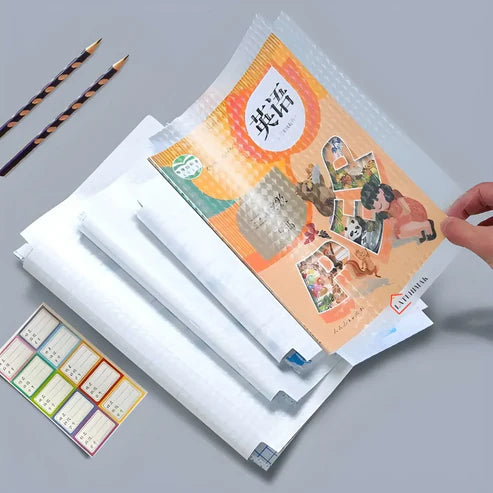 30 Self-Adhesive Waterproof & Transparent Book Covers - 30 Covers (Free Name Stickers) 🔥 Monsoon Sale