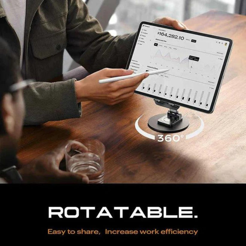 Premium Aluminum Mobile Stand and Tablet With (360° Rotation) | 2026 Metal Design