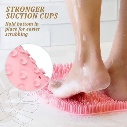 Silicone Shower Foot Scrubber Mat | Easy Back & Feet Deep Cleaning | Soft High Grade Silicone Scrubber
