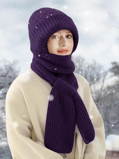 Integrated Ear Protection Windproof Cap Scarf Scarf woolen