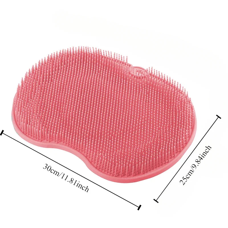 Silicone Shower Foot Scrubber Mat | Easy Back & Feet Deep Cleaning | Soft High Grade Silicone Scrubber