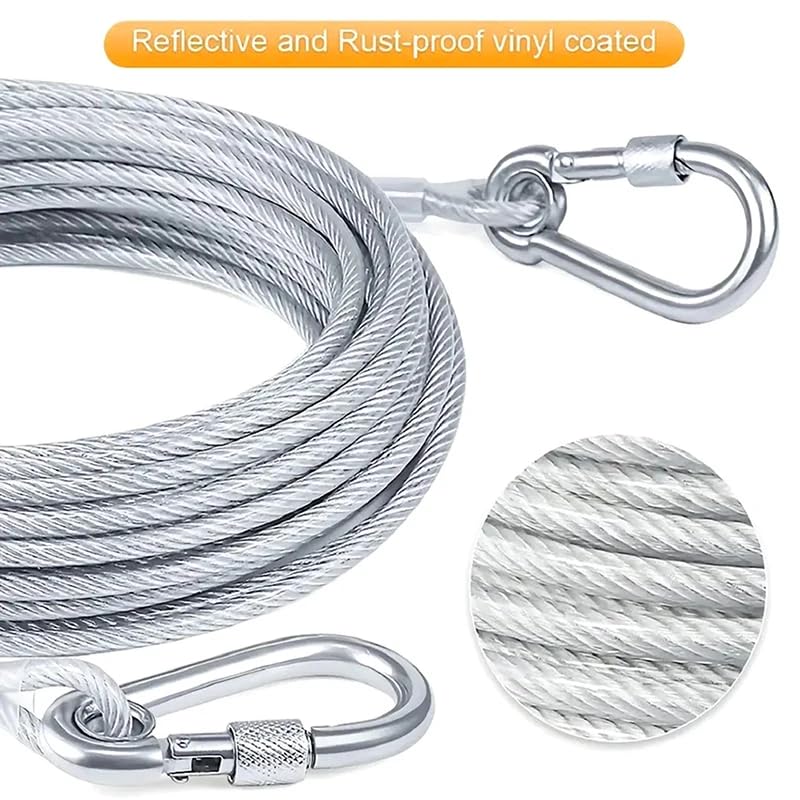 SteelRope™ Stainless Steel Wire Rope Clothesline With Hooks