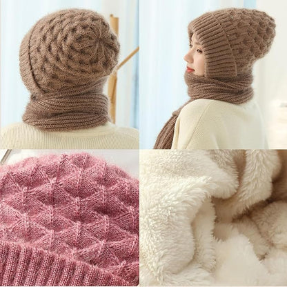 Integrated Ear Protection Windproof Cap Scarf Scarf woolen