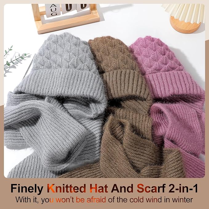 Integrated Ear Protection Windproof Cap Scarf Scarf woolen