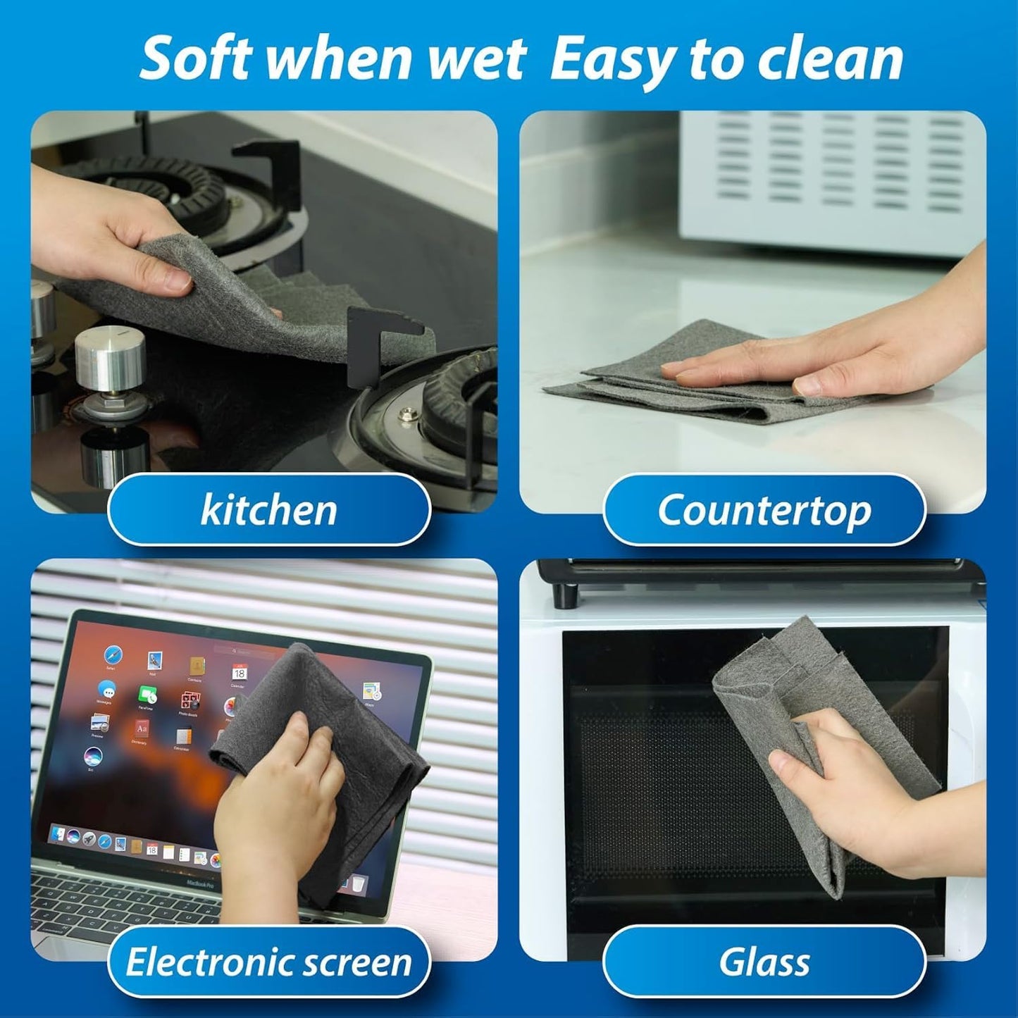 ProWipesy™ 5+2 magic cloth FREE 2 Cervic brush | Ultra Clean Kitchen & All Messy Surfaces