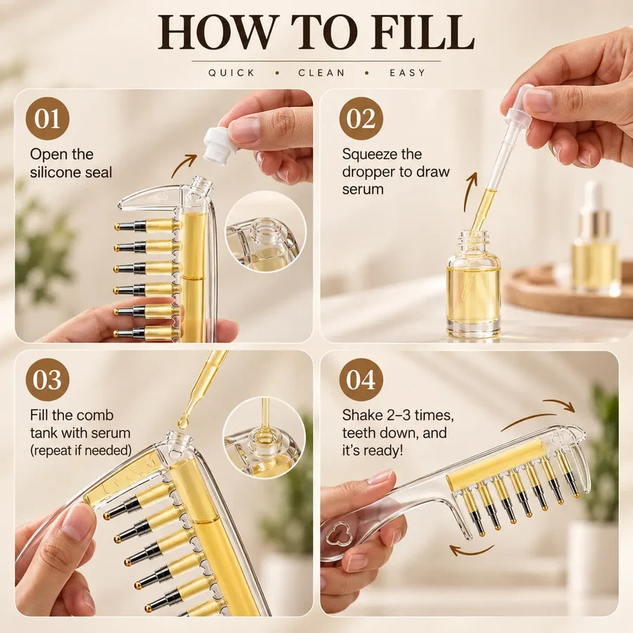 ProComb™ Scalp Oil Applicator Comb for Daily Hair Oiling and Styling with Ease