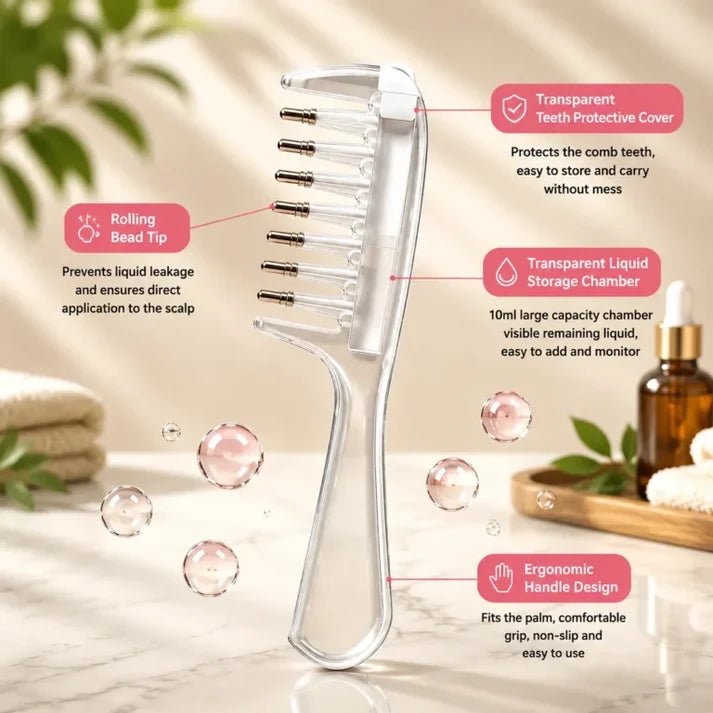 ProComb™ Scalp Oil Applicator Comb for Daily Hair Oiling and Styling with Ease