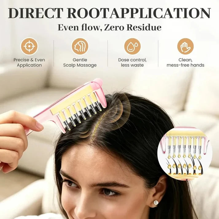 ProComb™ Scalp Oil Applicator Comb for Daily Hair Oiling and Styling with Ease