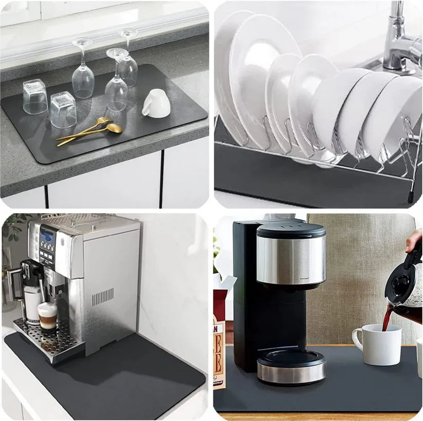 Quicky-Dry™ Absorbent Sink Mat |Anti-Slip Base| For Wet Counters & Dish Racks (Buy 1 Get 1 FREE)