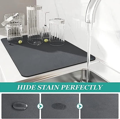 Quicky-Dry™ Absorbent Sink Mat |Anti-Slip Base| For Wet Counters & Dish Racks (Buy 1 Get 1 FREE)