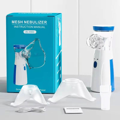 BreathyPRO™ Rechargeable & Portable Mesh Nebulizer Machine, For Adults and Kids, Travel and Household Use, Handheld Mesh Nebulizer For Breathing Problems