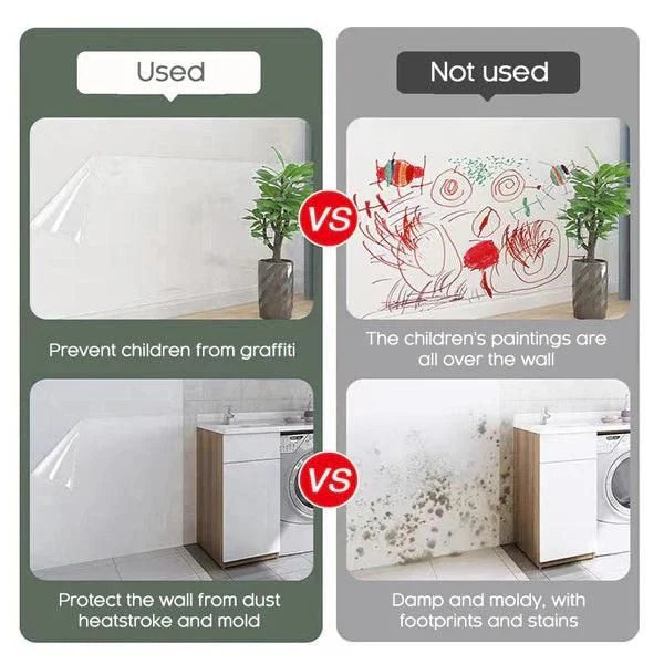 Self-Adhesive Transparent Electrostatic Wall Protection Film | 60X200 Big Size | Buy 1 Get 1 FREE