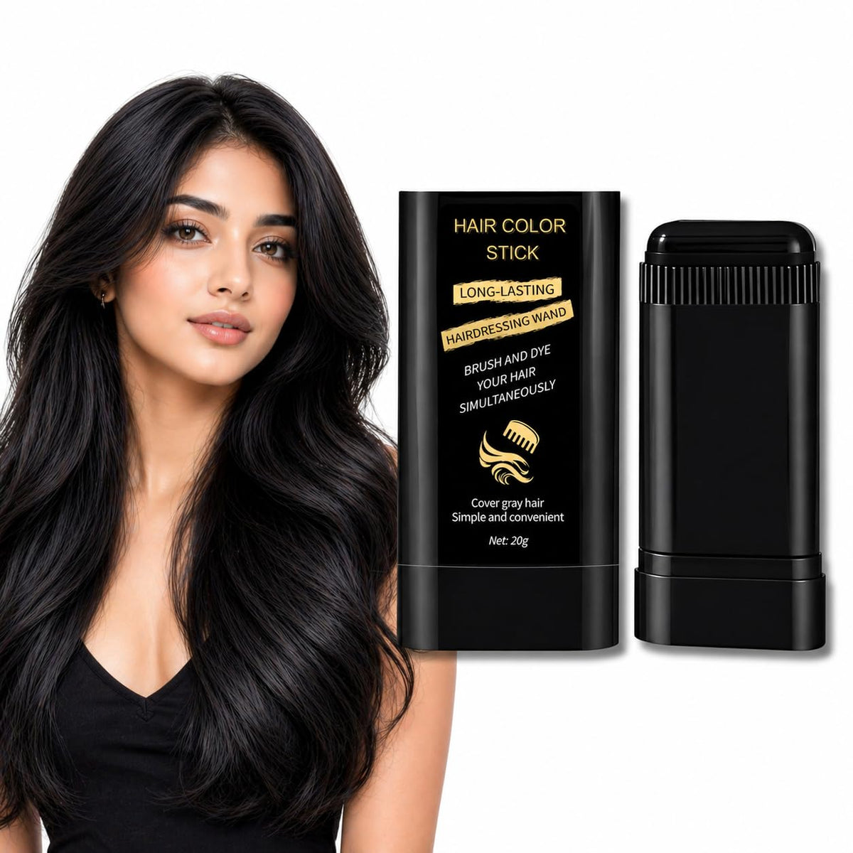 MaxLuk™ 2 in 1 Water And Sweat Proof Hair Comb Dye for Men & Women | Instant Touch-Up for Fuller, Denser Look  - Buy 1 Get 1 FREE