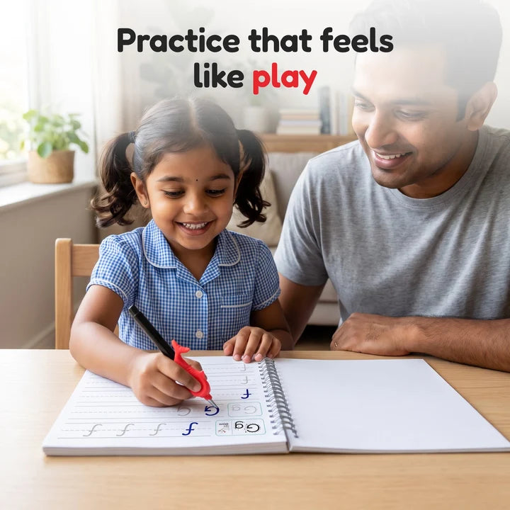 ✏️🪄 Magic Practice Copybook for Kids – 4-in-1 Reusable Set with 10 Refills (Alphabet · Numbers · Math · Drawing) 📚✨