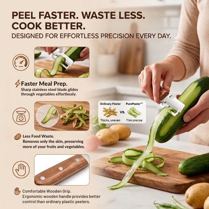 ZestPeel™ 3 in 1 Stainless Peeler | High-Grade Durability | Clean, Precision Peeling + Bottle Opener