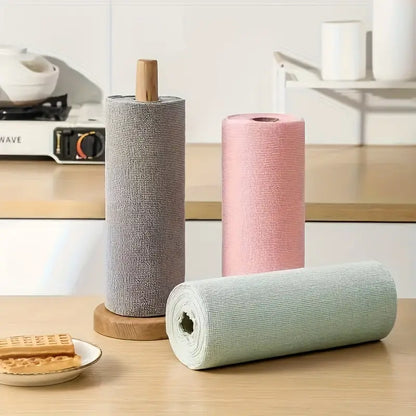 Magic Reusable Microfiber Cloth Roll Big Size (25cmx25cm) - 30Pcs Roll