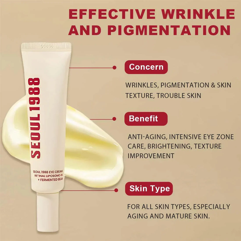 K-SECRET SEOUL 1988 Retinal Eye Cream | Shiny Skin and Sparkling Eyes