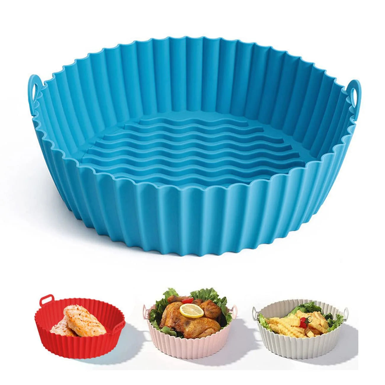 Air Fryer Silicone Reusable Baking Tray |🔥BUY 1 GET 1 FREE🔥 & (Brush-Spatula FREE GIFT)