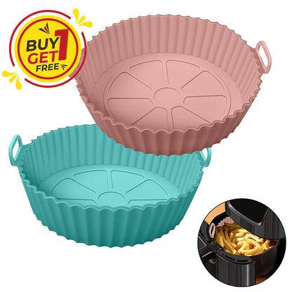 Air Fryer Silicone Reusable Baking Tray |🔥BUY 1 GET 1 FREE🔥 & (Brush-Spatula FREE GIFT)